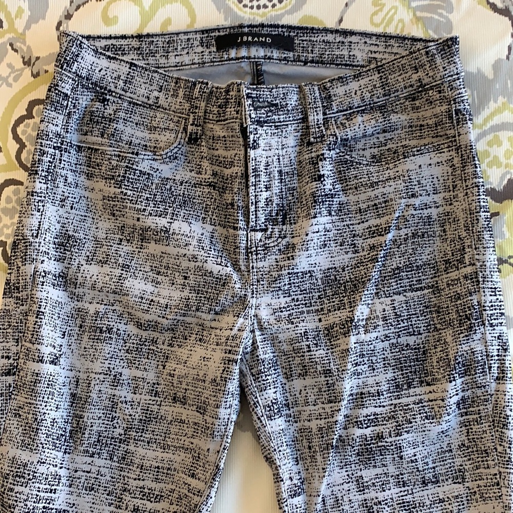 J brand grey and velvet unique jeans.